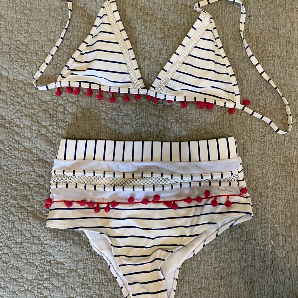 Two Piece High Waisted Suit